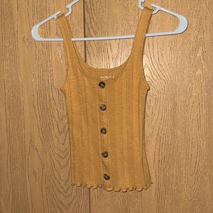 Aeropostale Yellow Button Tank